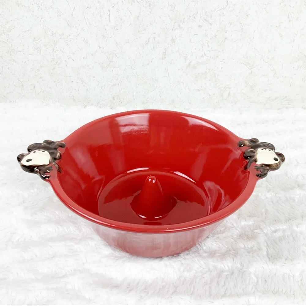 Vintage LTD Commodities Monkey Handles Bread Cake Pan Bowl Safari